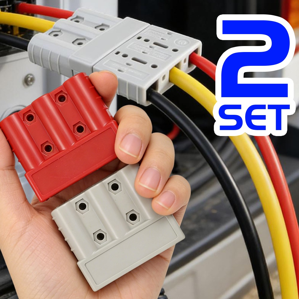 Heavy Equipment Management - 50A Forklift Battery Connector 3 Pole