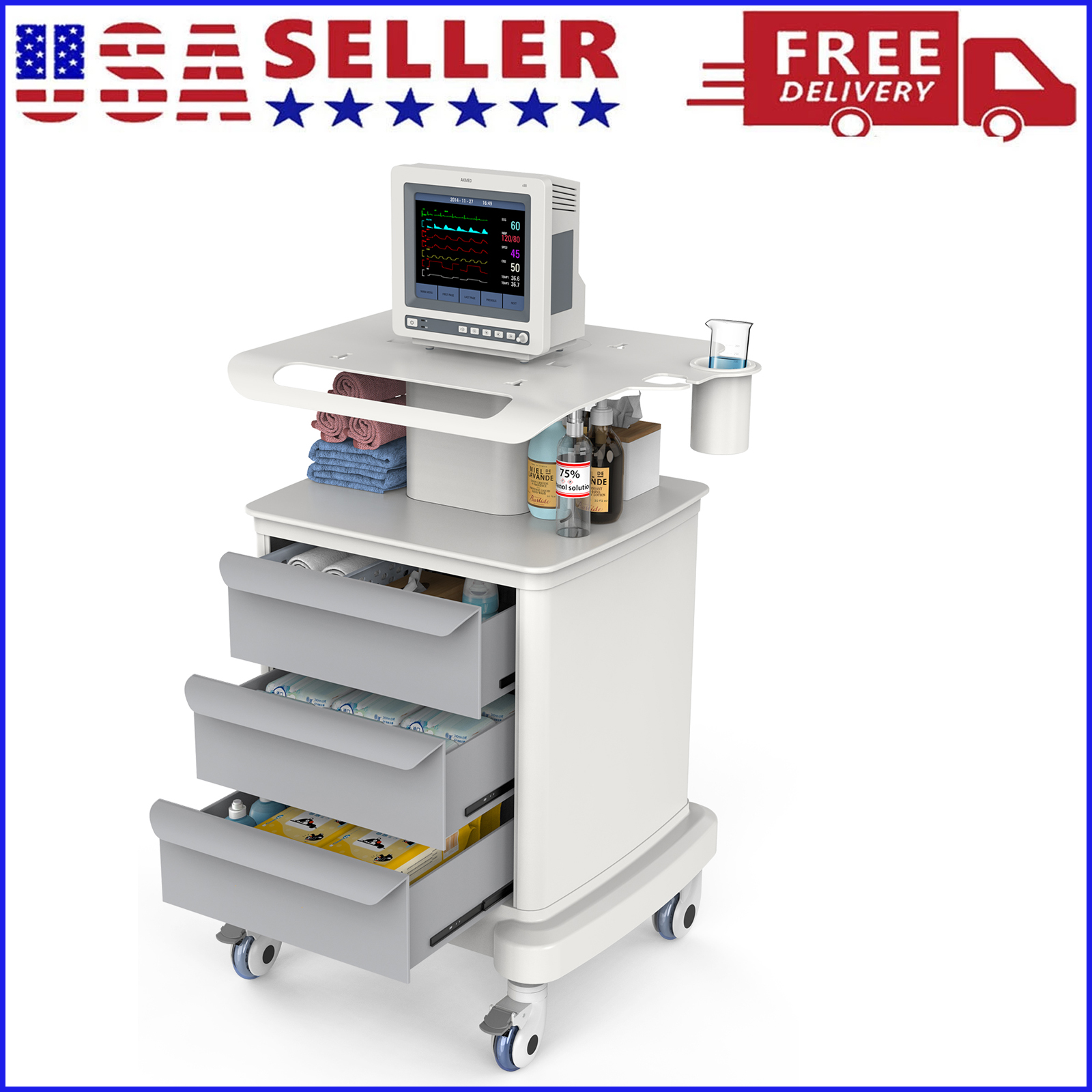 Heavy Equipment Management - Medical Mobile Trolley Cart Rolling Utility