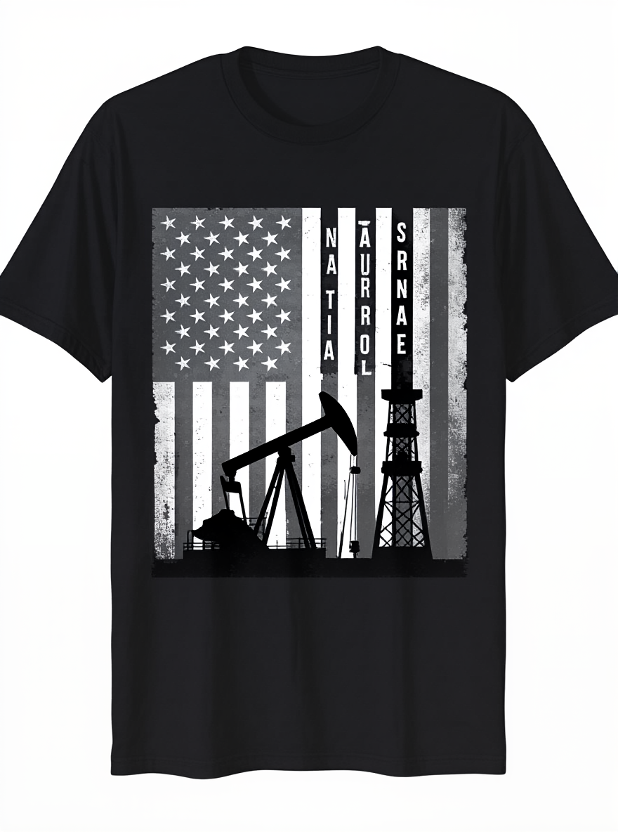 Heavy Equipment Drilling Rig - Unisex Vintage Industrial Oilfield T-Shirt -