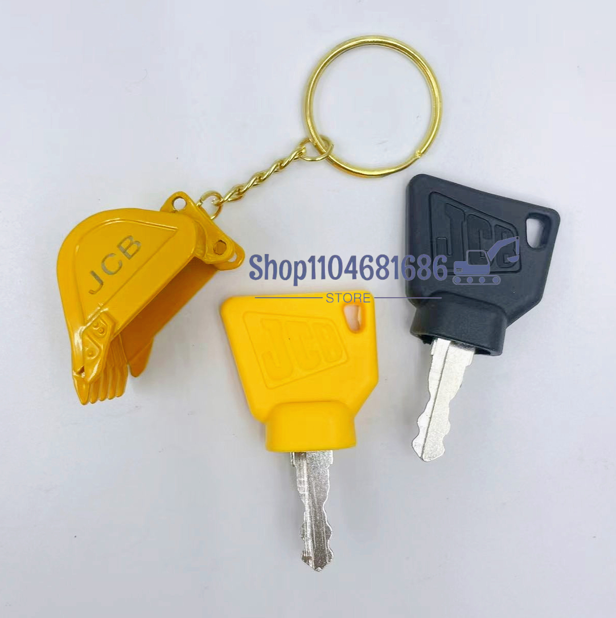 Heavy Equipment Key Ring - 2 Piece Ignition Switch Starter Key