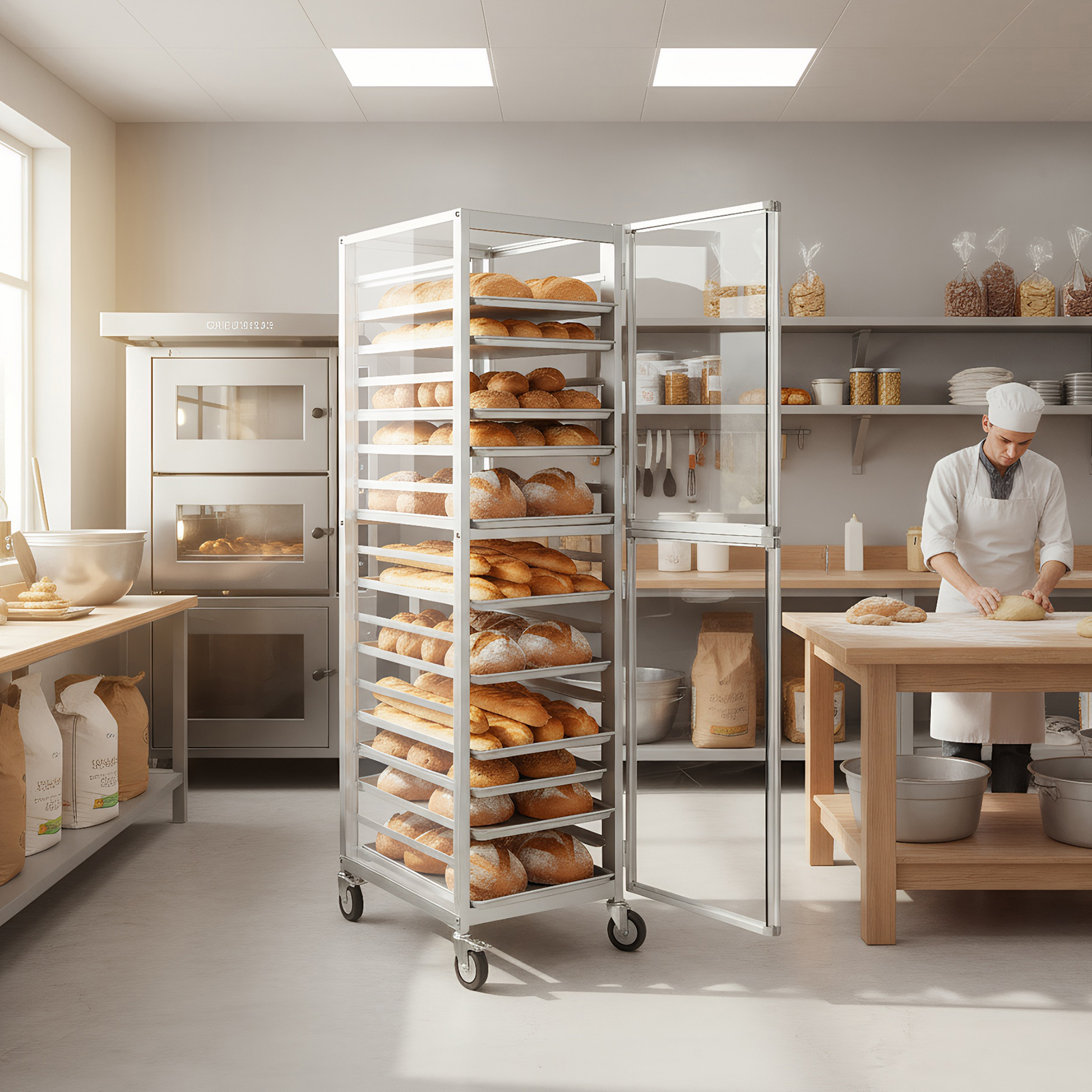 List Heavy Equipment - 18 Tiers Bun Rack with Wheels