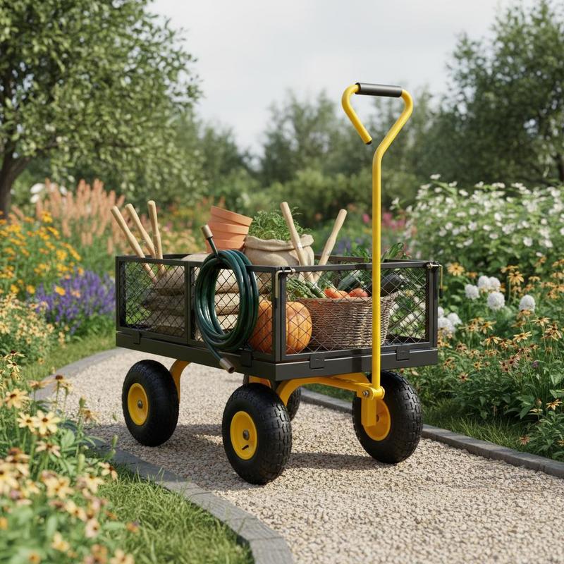 Steel Garden Cart 900 Lbs For  - مراجعة Heavy Equipment Work وسعره