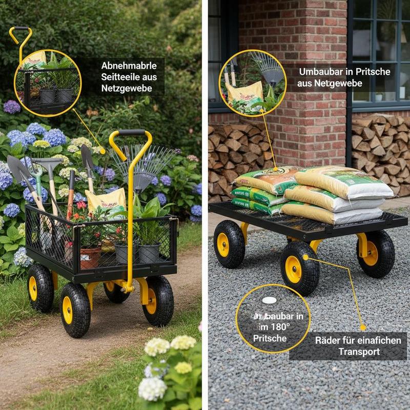 Steel Garden Cart 900 Lbs For  - مراجعة Heavy Equipment Work وسعره