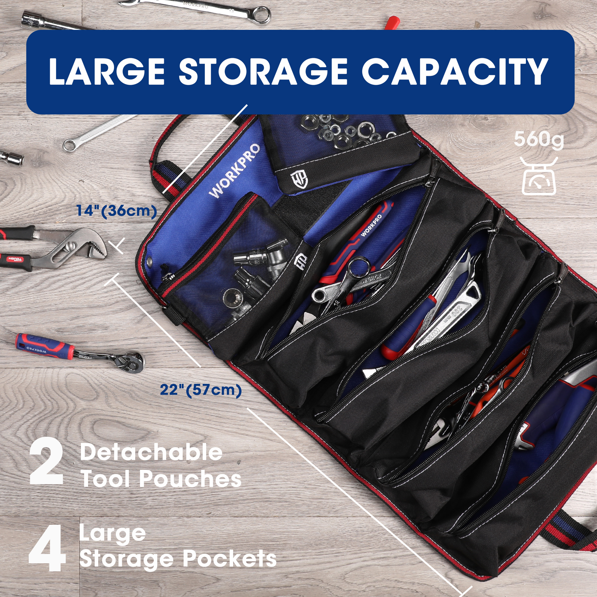 WORKPRO Roll Up Tool Bag with  - مراجعة Heavy Equipment Maintenance وسعره