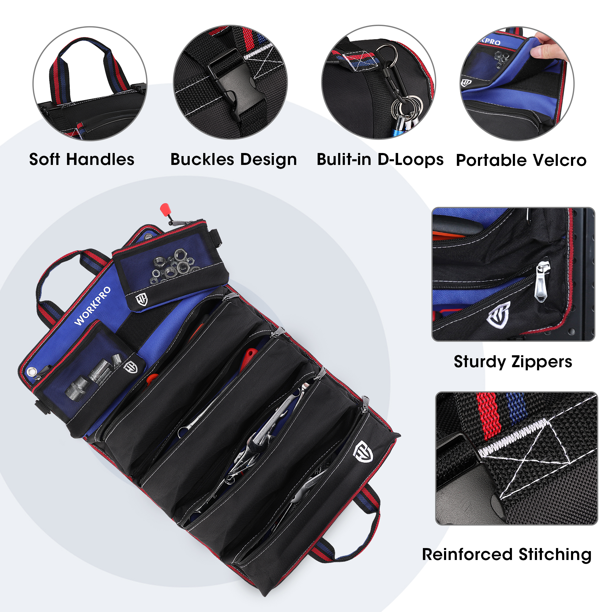 WORKPRO Roll Up Tool Bag with  - مراجعة Heavy Equipment Maintenance وسعره