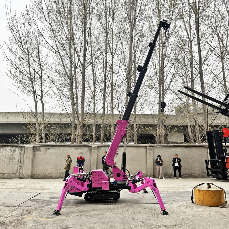 Spider Crane Mini Spider Crane - مراجعة Compact Crawler Boom Lift وسعره