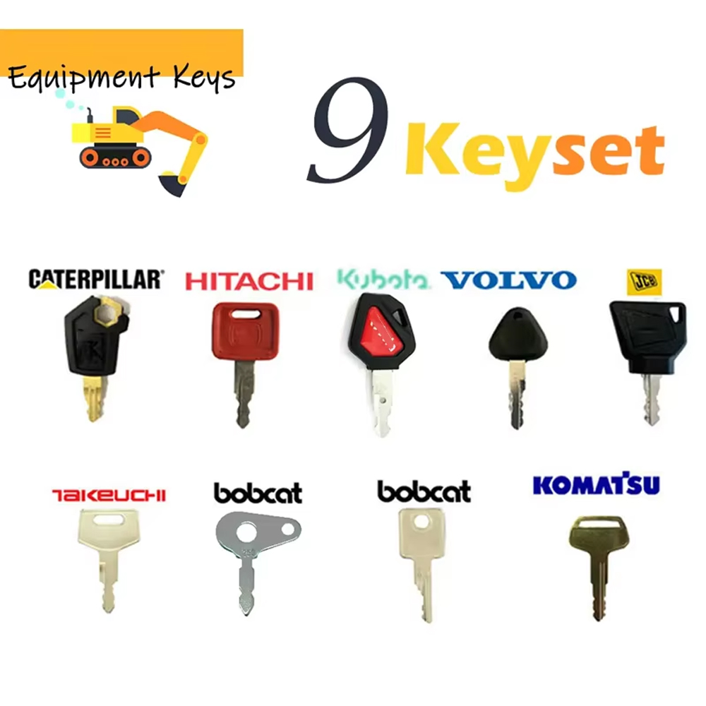 9PCS Master Plant Key Set Exca - مراجعة Heavy Equipment Key Ring وسعره