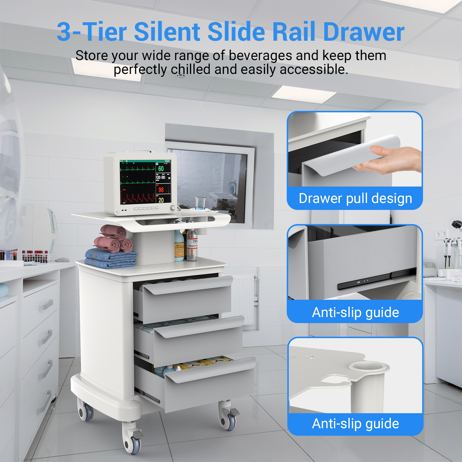 Medical Mobile Trolley Cart Ro - مراجعة Heavy Equipment Management وسعره