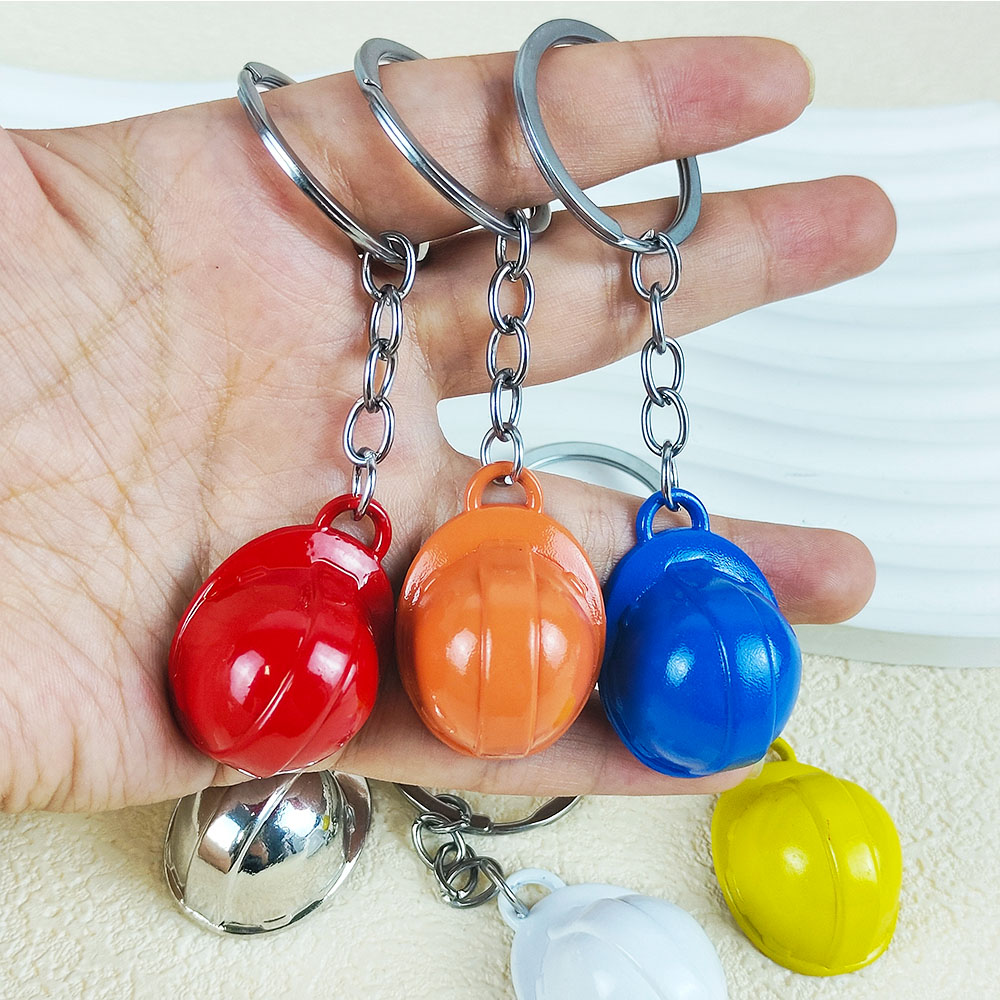 Creative Hard Hat Keychain Min - مراجعة Heavy Equipment Key Ring وسعره