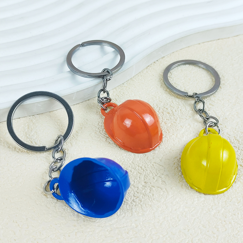 Creative Hard Hat Keychain Min - مراجعة Heavy Equipment Key Ring وسعره