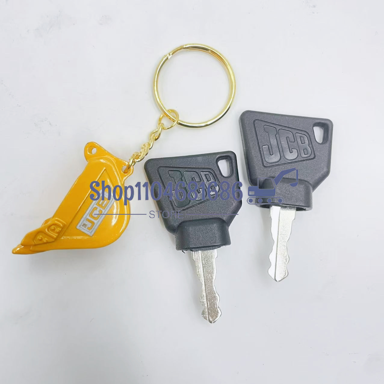 2Pcs Black JCB 3CX Parts Digge - مراجعة Heavy Equipment Key Ring وسعره