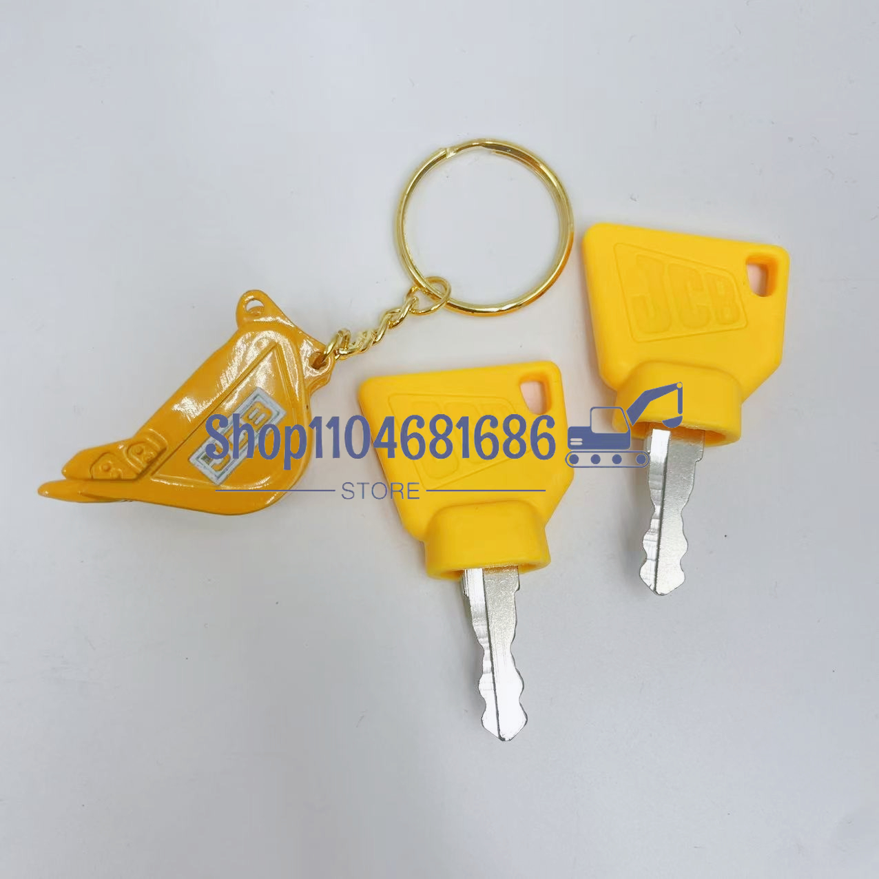 2Pcs Black JCB 3CX Parts Digge - مراجعة Heavy Equipment Key Ring وسعره