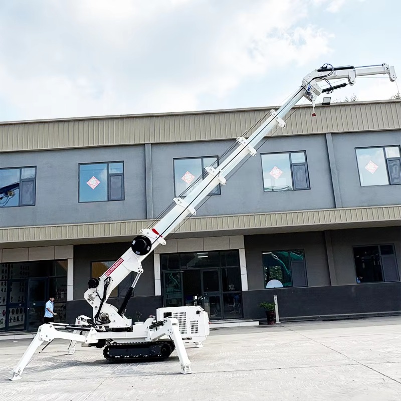 Compact Mini Spider Crane 1.5T - مراجعة Compact Crawler Boom Lift وسعره