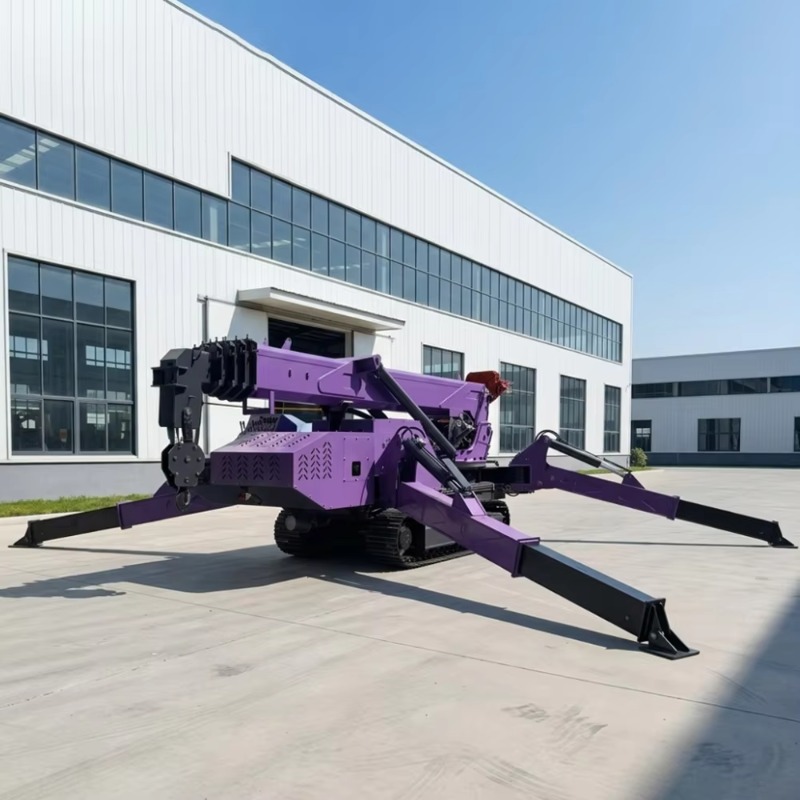 3Ton Spider Crawler Crane 10m  - مراجعة Compact Crawler Boom Lift وسعره