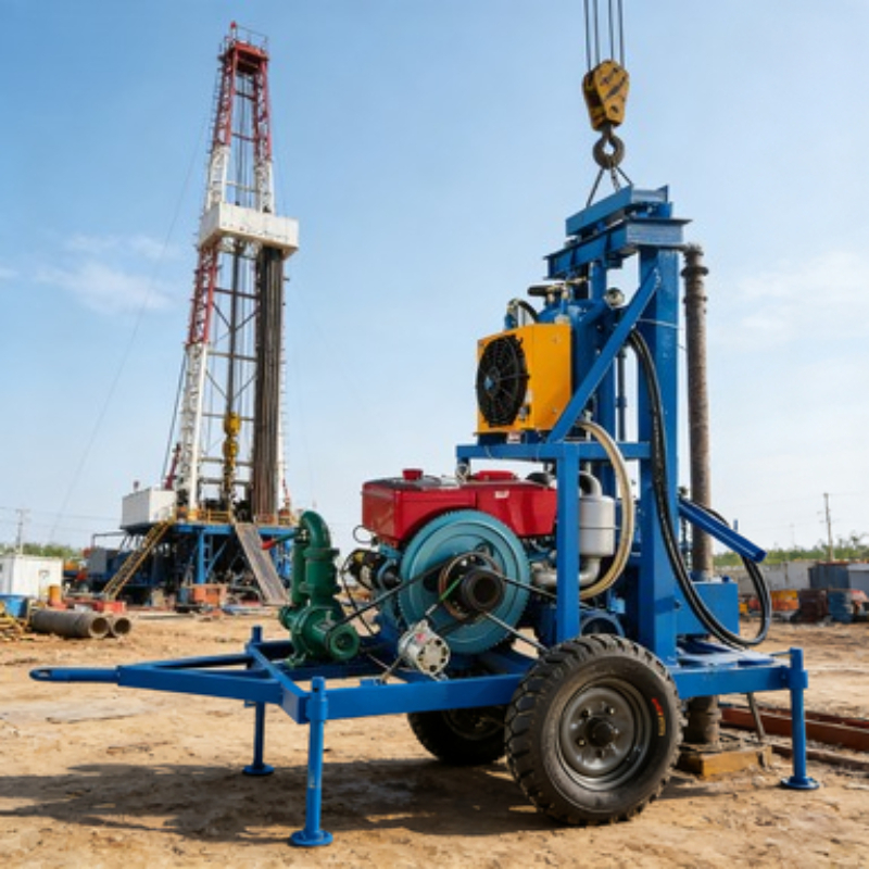 120m Max Depth Tire-Type Small - مراجعة Heavy Equipment Drilling Rig وسعره
