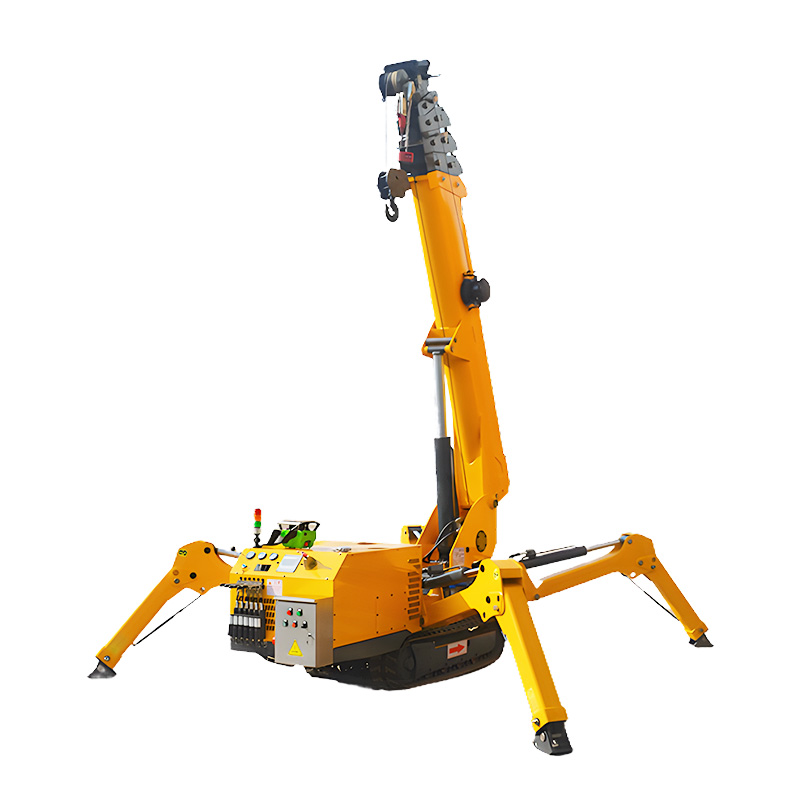 Compact Spider Crane Mini Craw - مراجعة Compact Crawler Boom Lift وسعره