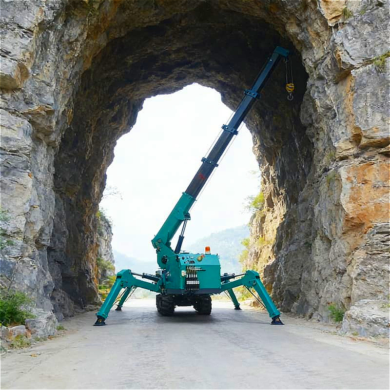 Compact Spider Crane Mini Craw - مراجعة Compact Crawler Boom Lift وسعره