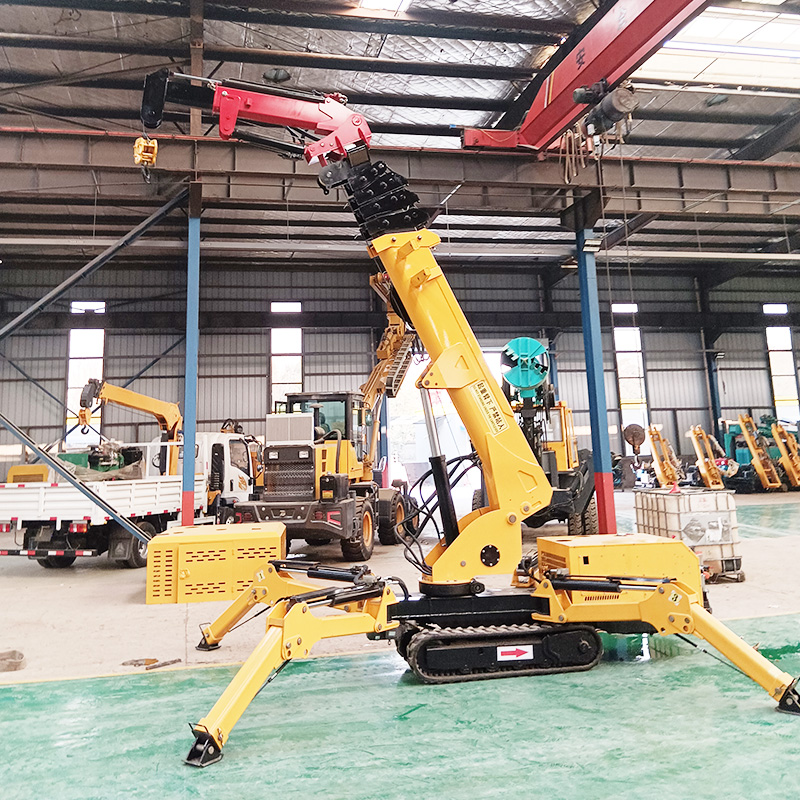 Compact Spider Crane Mini Craw - مراجعة Compact Crawler Boom Lift وسعره