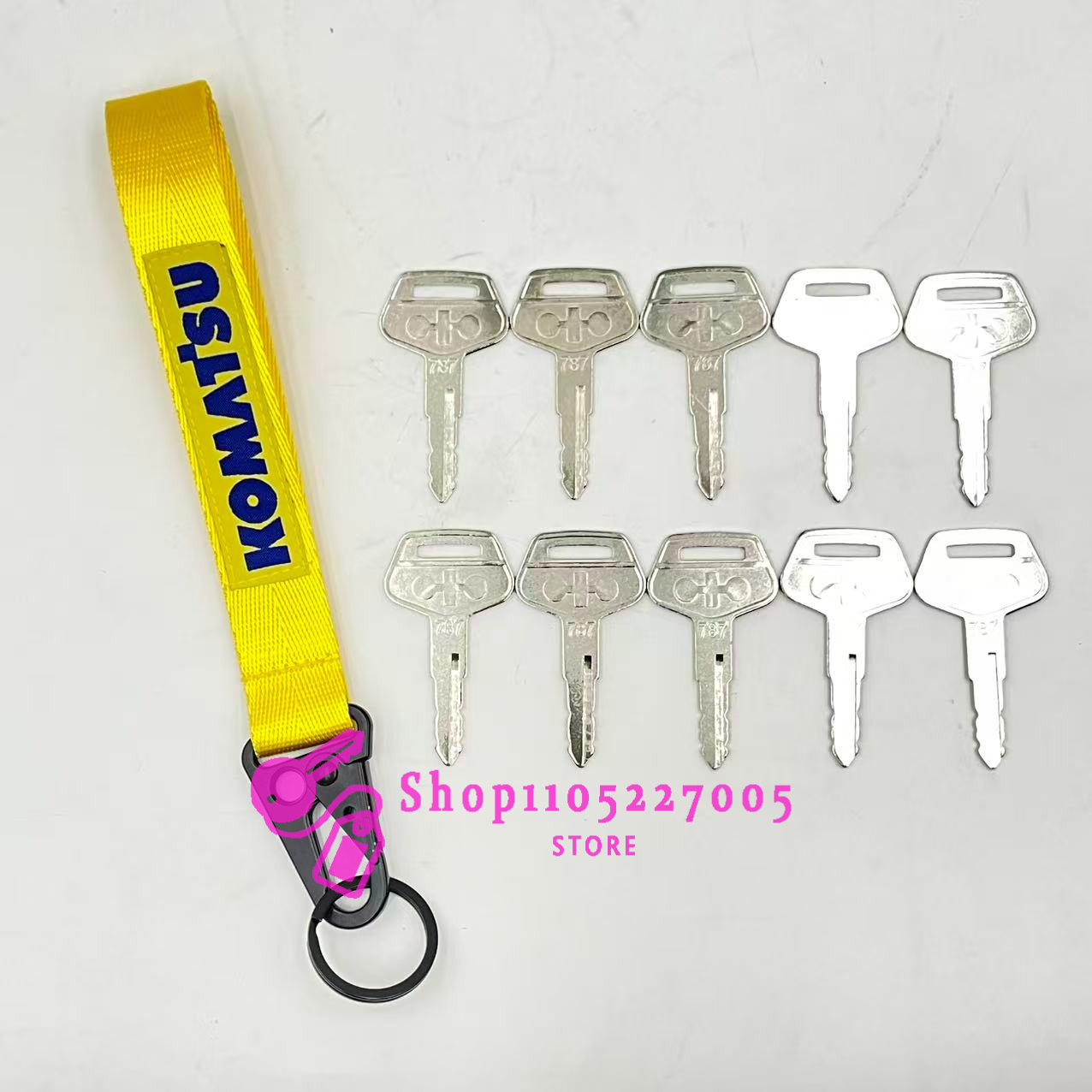 2/5/10PCS 787 Key for Komatsu  - مراجعة Heavy Equipment Key Ring وسعره
