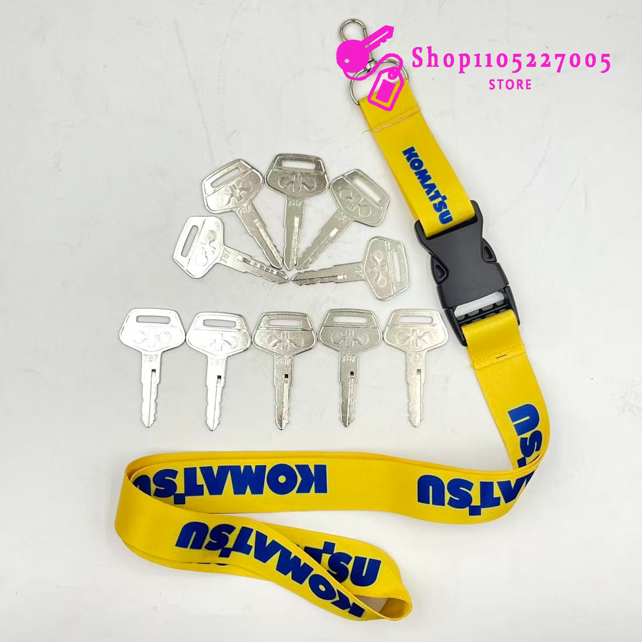 2/5/10PCS 787 Key for Komatsu  - مراجعة Heavy Equipment Key Ring وسعره