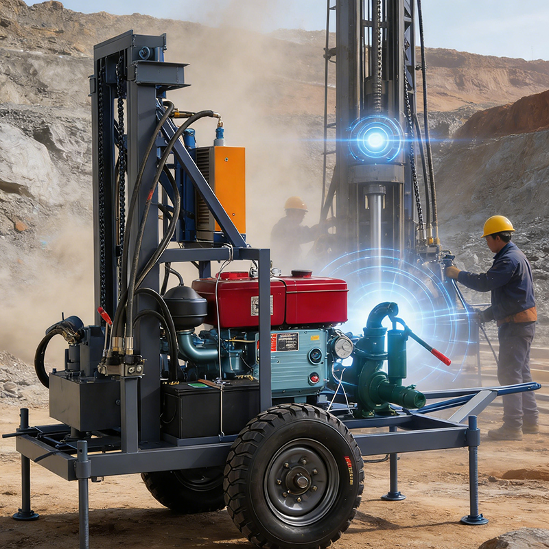 Water Well Drilling Rig Portab - مراجعة Heavy Equipment Drilling Rig وسعره