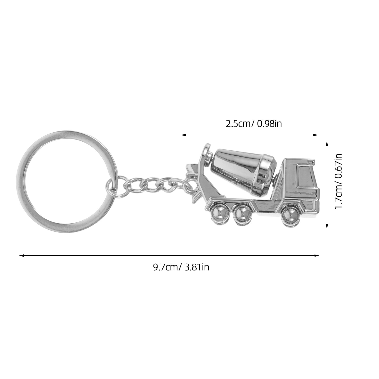 Alloy Keychain Mixer Truck Con - مراجعة Heavy Equipment Key Ring وسعره