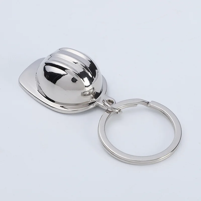 3D safety helmet keychain key  - مراجعة Heavy Equipment Key Ring وسعره