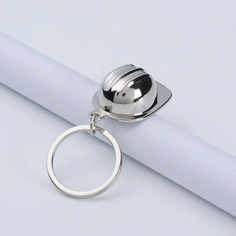 3D safety helmet keychain key  - مراجعة Heavy Equipment Key Ring وسعره