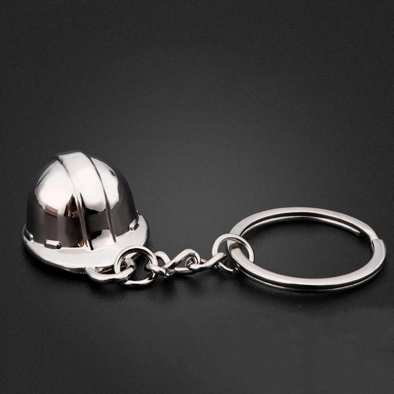 3D safety helmet keychain key  - مراجعة Heavy Equipment Key Ring وسعره