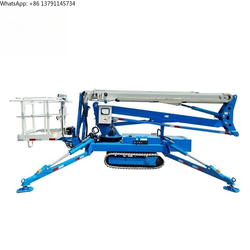 Cheap 10~18m mini compact trac - مراجعة Compact Crawler Boom Lift وسعره