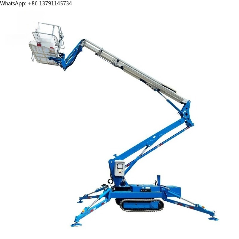Cheap 10~18m mini compact trac - مراجعة Compact Crawler Boom Lift وسعره