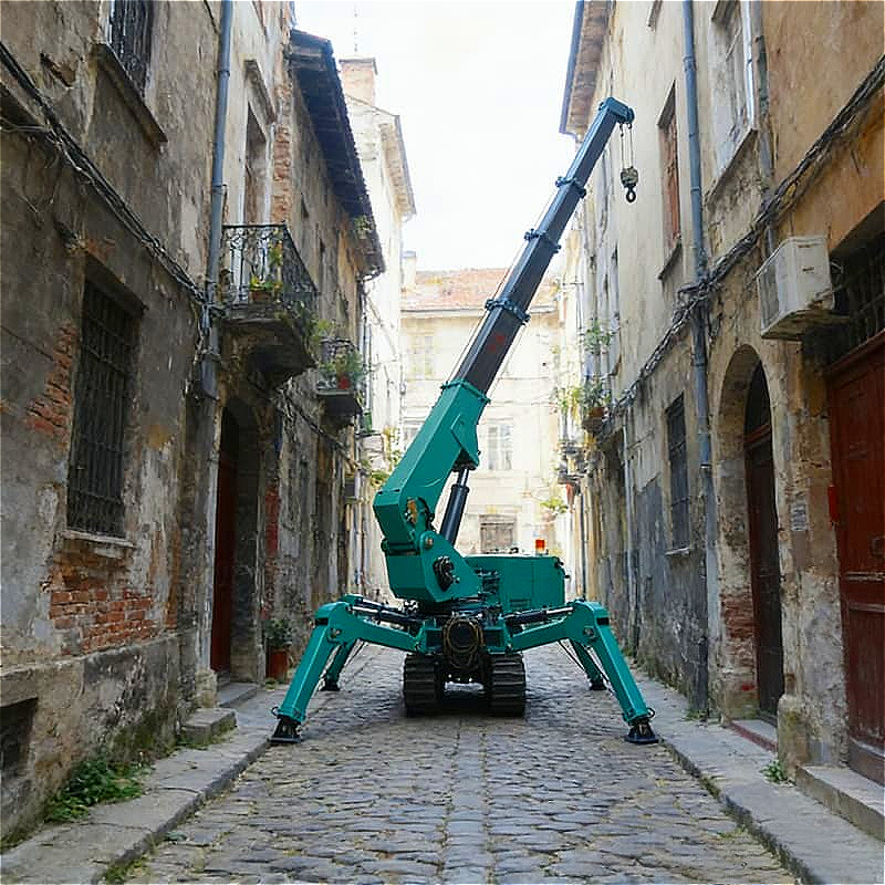 Compact Spider Crane Mini Craw - مراجعة Compact Crawler Boom Lift وسعره