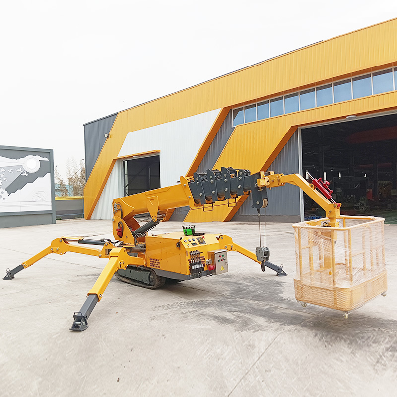 Compact Spider Crane Mini Craw - مراجعة Compact Crawler Boom Lift وسعره