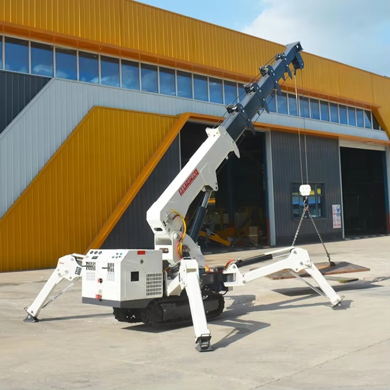 5Ton Narrow Space Spider Crane - مراجعة Compact Crawler Boom Lift وسعره