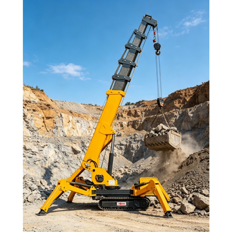 Electric Spider Crane Crawler  - مراجعة Compact Crawler Boom Lift وسعره