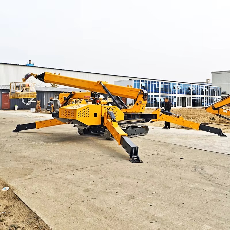 8Ton Heavy Lifting Spider Cran - مراجعة Compact Crawler Boom Lift وسعره