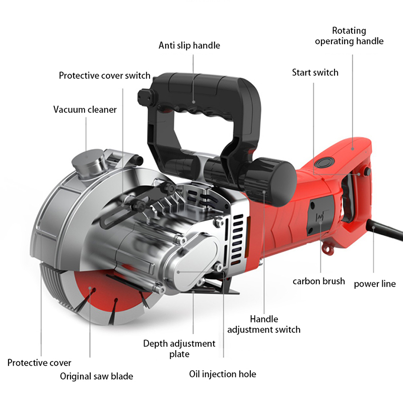 5800W High Power Wall Slotting - مراجعة Electric Concrete Cutter وسعره